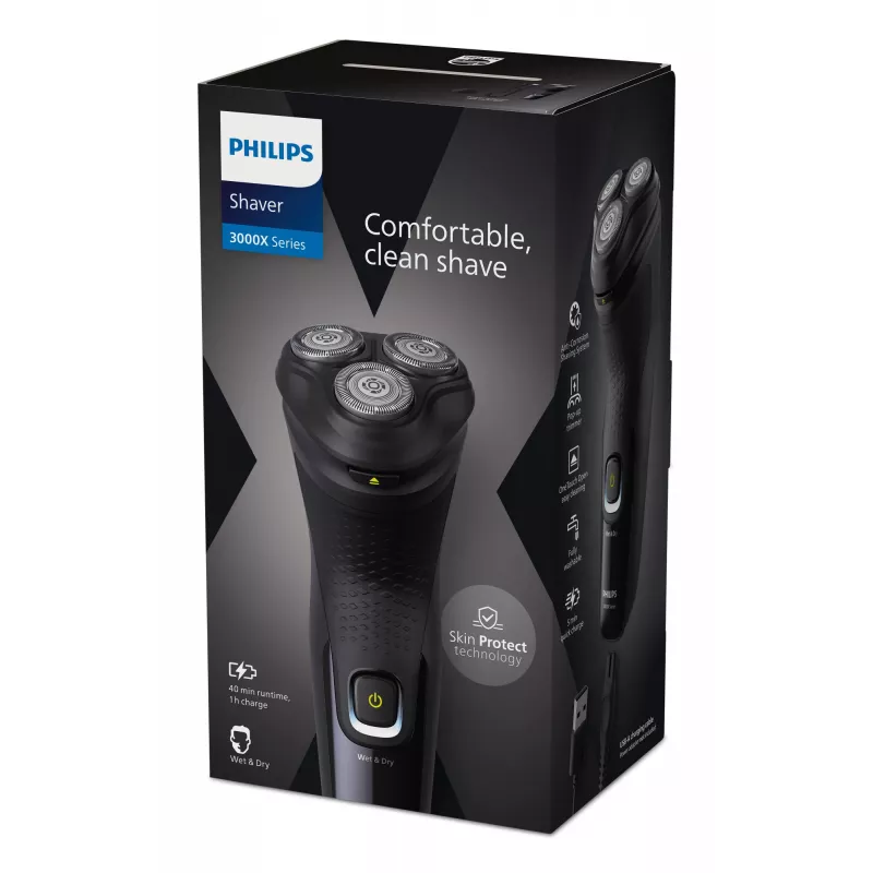 Rasoio Philips X3021/00 rasoio rotativo uomo trimmer nero