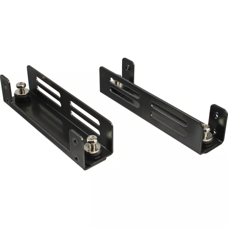 Disaccoppiatore per disco fisso InLine, antivibrazione, da 5,25 pollici a 3,5 pollici, nero