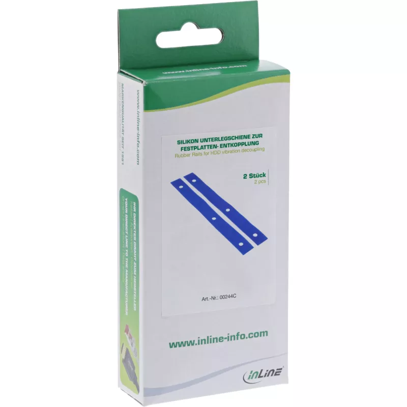 InLine Guide in gomma per il disaccoppiamento antivibrazione dell'HDD, 2 pz. InLine 00244C