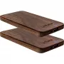 InLine 01478D Power bank USB 5000 mAh legno di noce, display LED, confezione da 2
