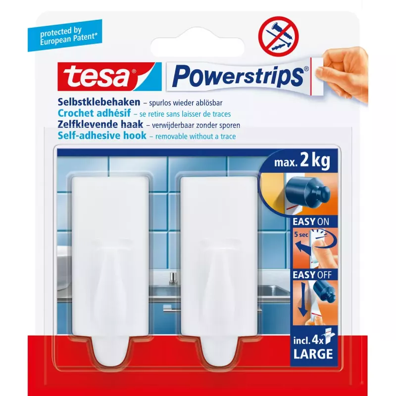 Gancio universale Tesa Powerstrips Hooks Large TREND