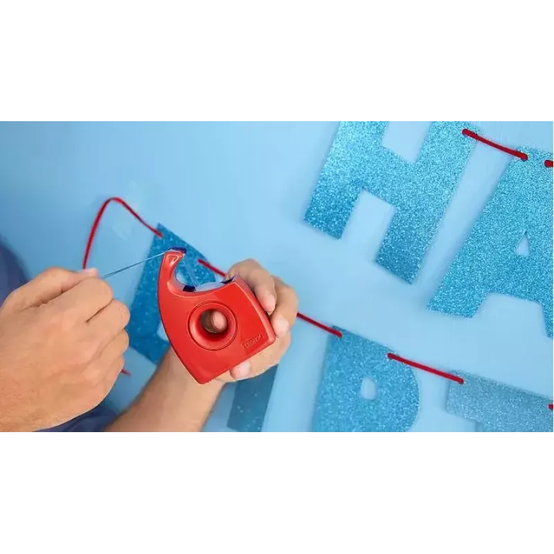 tesa Easy Cut Dispenser manuale, rosso/blu, per rotoli fino a 19 mm x 10 m, vuoto
