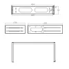 InLine rack pieghevole 19 pollici, 2HE, profondità 24-40cm, grigio