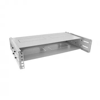 InLine rack pieghevole 19 pollici, 2HE, profondità 24–40 cm, con copertura, grigio