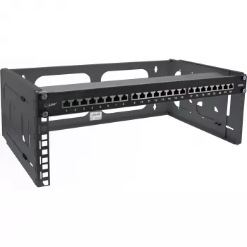 InLine rack pieghevole 19 pollici, 4U, profondità 24-40 cm, nero