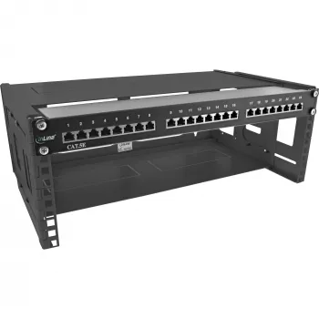 Rack per montaggio a parete InLine rack pieghevole 19 pollici 4U profondità 24-40cm nero