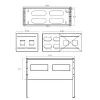 InLine rack pieghevole 19 pollici, 4HE, profondità 24-40cm, con copertura, grigio
