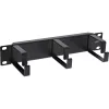 InLine pannello di gestione cavi 10 pollici, 3 supporti, RAL 9005, nero