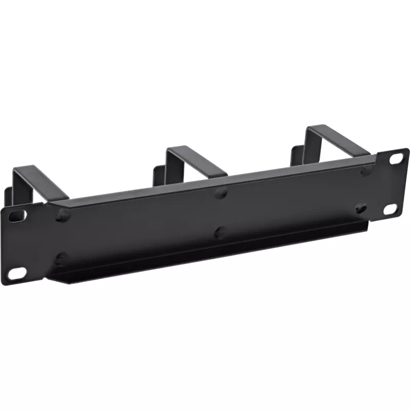 InLine pannello di gestione cavi 10 pollici, 3 supporti, RAL 9005, nero