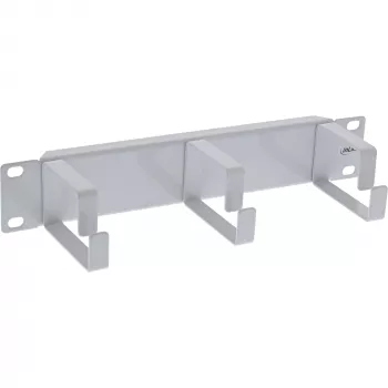 InLine pannello di gestione cavi 10 pollici, 3 supporti, RAL 7035 grigio