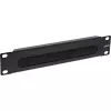 InLine pannello passacavi 10 pollici con spazzola, 1HE, RAL 9005 nero