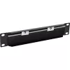 InLine pannello passacavi 10 pollici con spazzola, 1HE, RAL 9005 nero