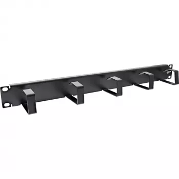 InLine pannello di gestione cavi 19 pollici, 5 piccoli supporti, RAL9005, nero