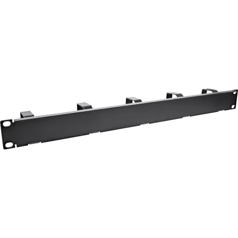 InLine pannello di gestione cavi 19 pollici, 5 piccoli supporti, RAL9005, nero