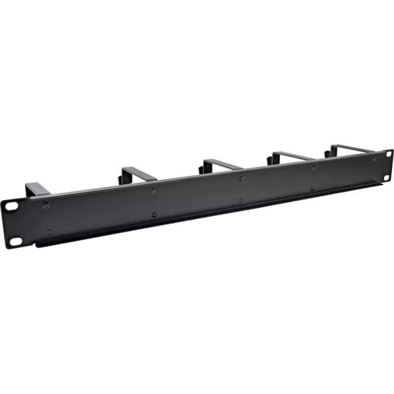 Pannello di gestione cavi InLine 19 pollici 19110C nero con 5 grandi supporti