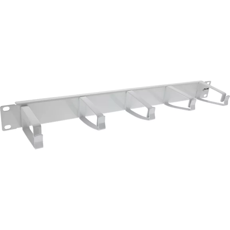 Pannello di gestione cavi InLine 19110D 19 pollici grigio con 5 grandi supporti