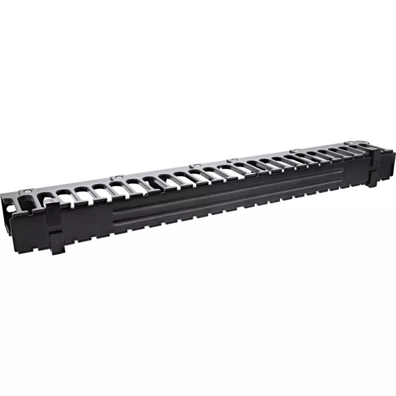 InLine pannello di gestione cavi 19 pollici 1U, RAL 9005 nero