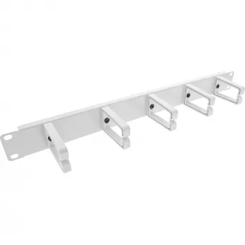 InLine pannello di gestione cavi 19 pollici, 5 piccoli supporti, RAL7035, grigio