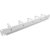 InLine pannello di gestione cavi 19 pollici, 5 piccoli supporti, RAL7035, grigio