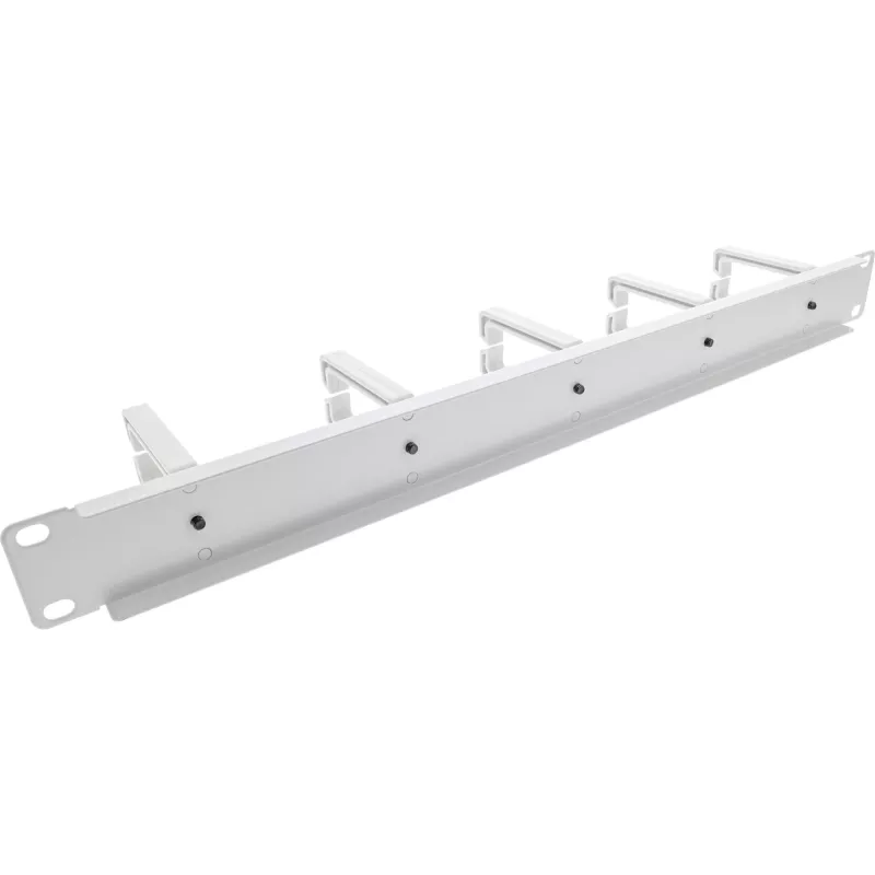 InLine pannello di gestione cavi 19 pollici, 5 piccoli supporti, RAL7035, grigio