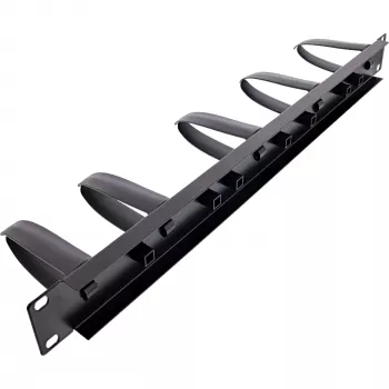 InLine pannello di gestione cavi 19 pollici, 5 supporti in plastica rimovibili, RAL 9005 nero
