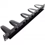 InLine pannello di gestione cavi 19 pollici, 5 supporti in plastica rimovibili, RAL 9005 nero