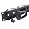 InLine pannello di gestione cavi 19 pollici, 5 supporti in plastica rimovibili, RAL 9005 nero