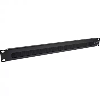 InLine pannello passacavi con spazzola 19 inch 1HE RAL 9005 nero