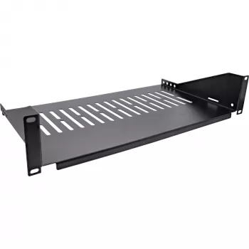 Ripiano rack InLine 19 pollici 250 mm 20 kg 2U RAL 9005 nero