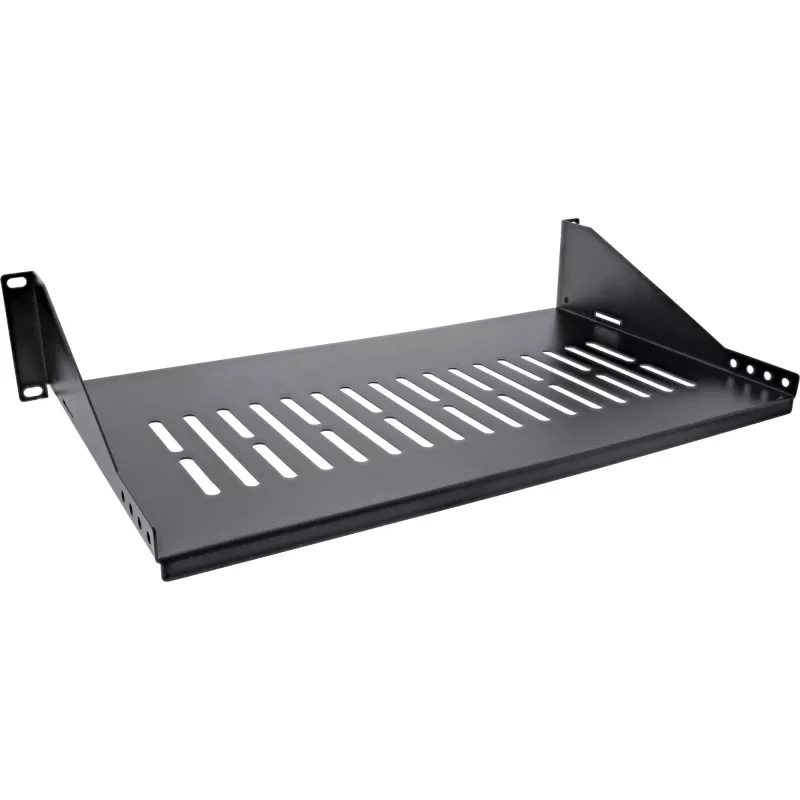Ripiano rack InLine 19 pollici 250 mm 20 kg 2U RAL 9005 nero