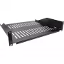 Ripiano rack InLine 19 pollici 400mm 20kg 2U RAL 9005 nero
