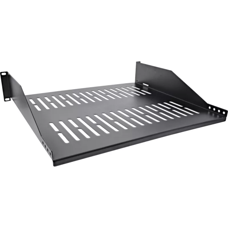 Ripiano rack InLine 19 pollici 400mm 20kg 2U RAL 9005 nero