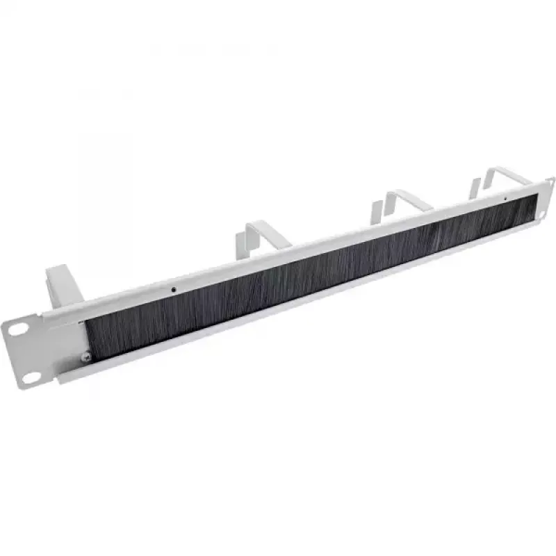 InLine pannelli passacavi 19 pollici con inserto a spazzola e 4 supporti, 1U, RAL 7035