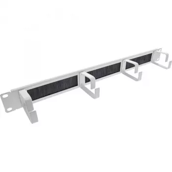 InLine pannelli passacavi 19 pollici con inserto a spazzola e 4 supporti, 1U, RAL 7035