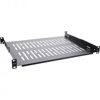 InLine ripiano 19 pollici, 350 mm, 50 kg, 1U, RAL 9005 nero