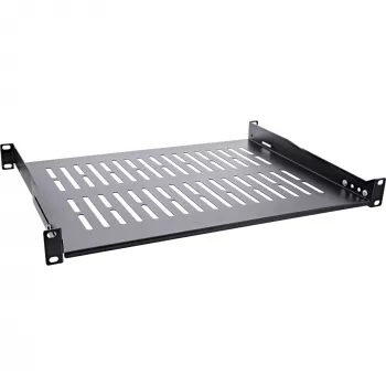 InLine ripiano 19 pollici, 350 mm, 50 kg, 1U, RAL 9005 nero