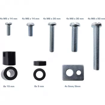 Kit di montaggio InLine 23100A 40 pezzi zinco per supporto TV da parete