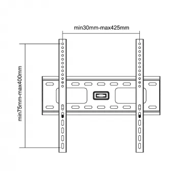 InLine supporto da parete per TFT / LED / Plasma 81 - 140cm 32 - 55 pollici max. 75kg