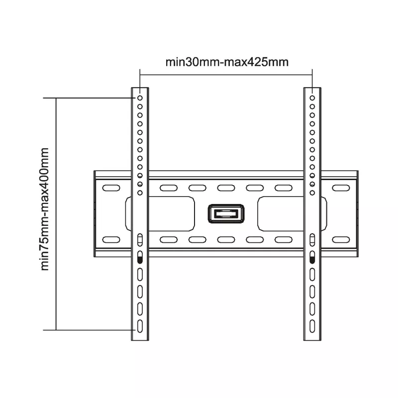 InLine supporto da parete per TFT / LED / Plasma 81 - 140cm 32 - 55 pollici max. 75kg