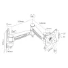 InLine supporto da parete 23105D per monitor fino a 69 cm 27 pollici