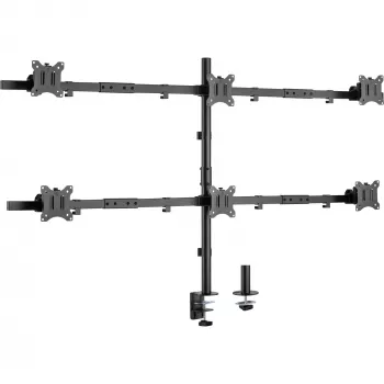 InLine supporto da tavolo per 6x TV / LED / TFT display fino a 81cm 32 pollici max. 7kg nero