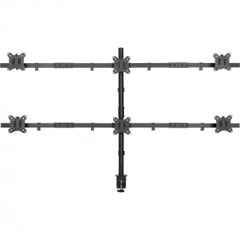 InLine supporto da tavolo per 6x TV / LED / TFT display fino a 81cm 32 pollici max. 7kg nero