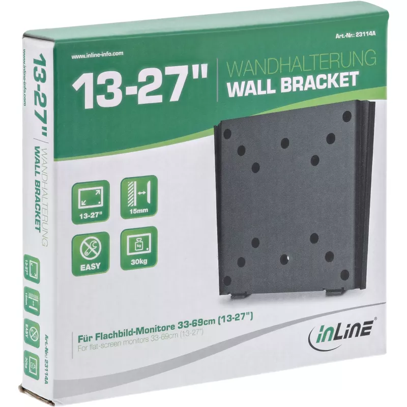 InLine supporto da parete per TFT 33-69 cm 13-27 pollici max. 30 kg