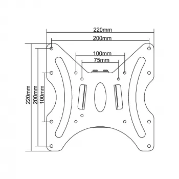InLine supporto da parete per TFT 58-107cm 23 - 42 pollici max. 30kg
