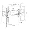 InLine supporto da parete ad alte prestazioni, inclinabile, per TV a schermo piatto (37-80 pollici), max. 75kg
