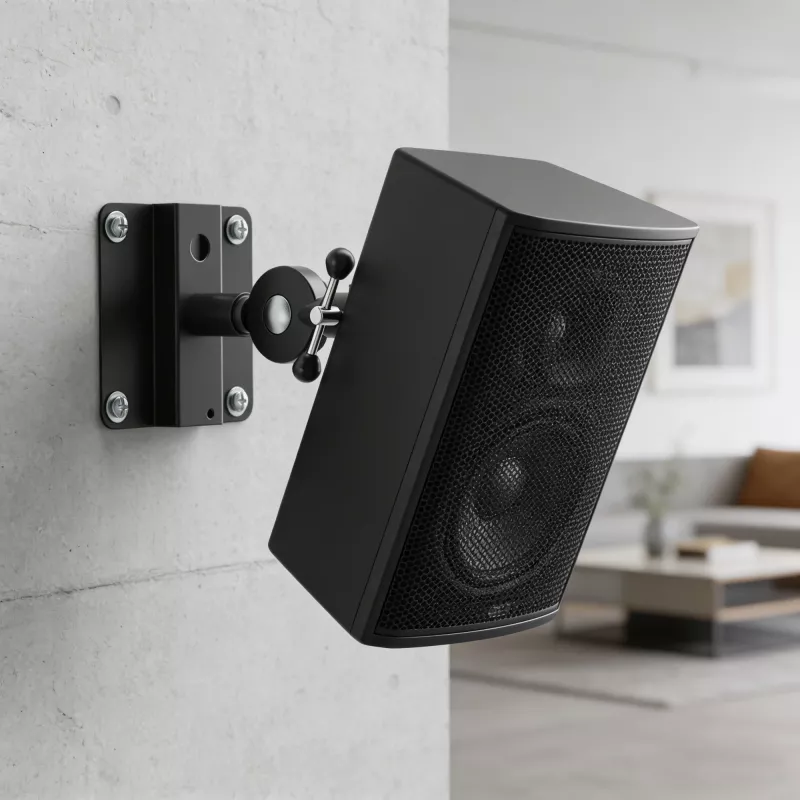 Supporto da parete per diffusori InLine 23126B nero set da 2