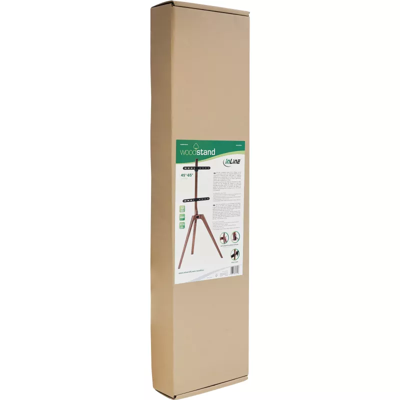 InLine woodstand supporto TV, treppiede, per display 45 pollici–65 pollici (114–165 cm), max. 40 kg