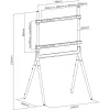 InLine woodstand Studio supporto TV, per display 49 pollici-70 pollici (124-178cm), max. 40kg
