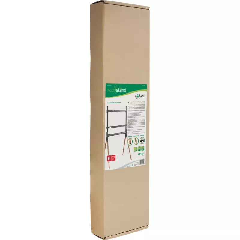 InLine woodstand Studio supporto TV, per display 49 pollici-70 pollici (124-178cm), max. 40kg