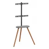 Supporto TV da terra InLine 23133W per schermi 43–65 pollici con ripiano, supporto autoportante